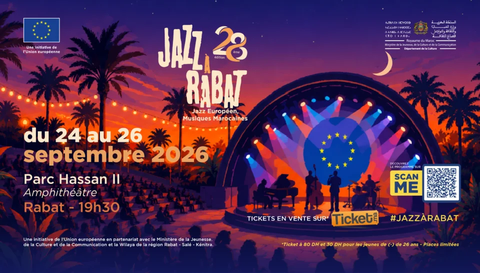 Affiche Jazz à Rabat 2026 au parc Hassan II